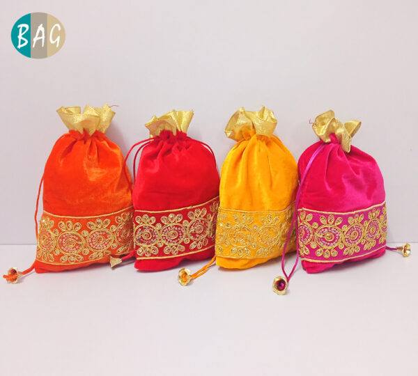 Velvet Gota Potli Bags