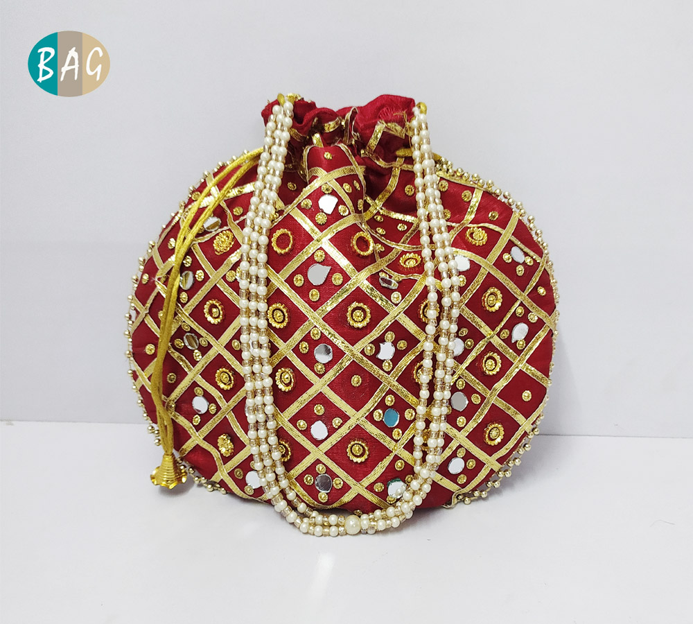 Lot of 100 Pcs Handmade Women's Chikan Embroidery Clutch Purse Potli Bag  Lucknowi Chikankari Pouch Drawstring Bag Weddin… | Potli bags, Wedding bag,  Purses and bags