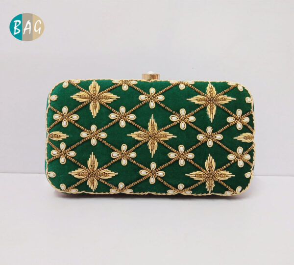 zardosi embroidered clutch purse