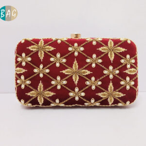 zardosi embroidered clutch purse