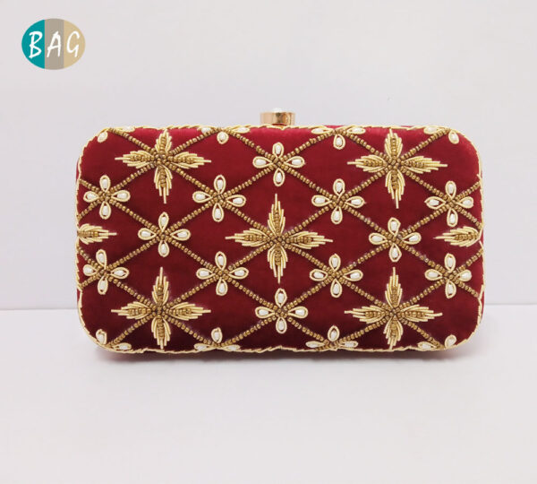 zardosi embroidered clutch purse