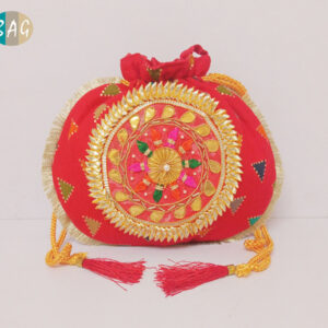 Gota Zari work Potli Bags