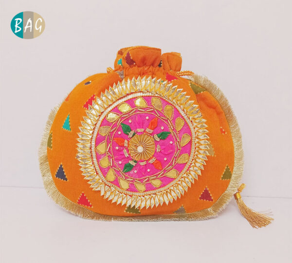 Gota Zari work Potli Bags