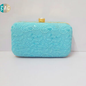 Lucknowi Embroidered Box Clutch