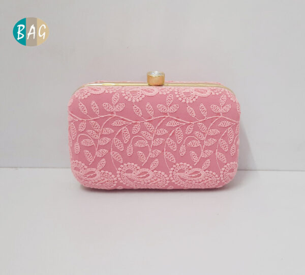 Lucknowi Embroidered Box Clutch