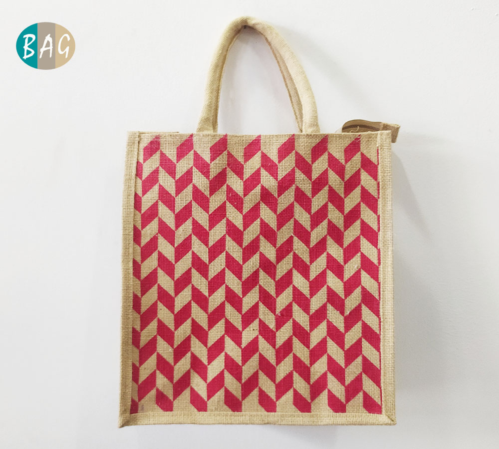 Printed Jute Shopping Bag