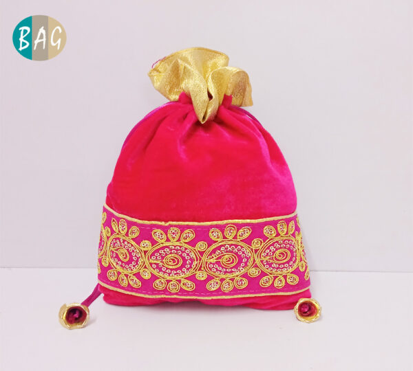 Velvet Gota Potli Bags