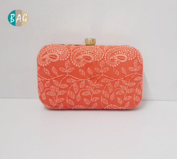 Lucknowi Embroidered Box Clutch