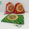 Gota Zari Printed Potli Bags