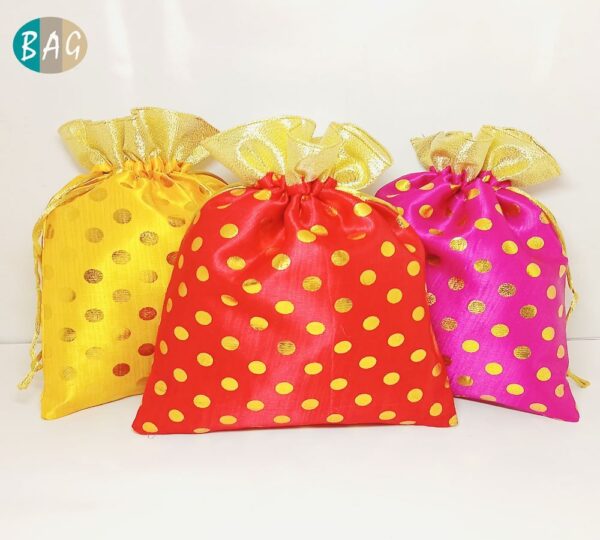 Polka Dot Print Potli Bags