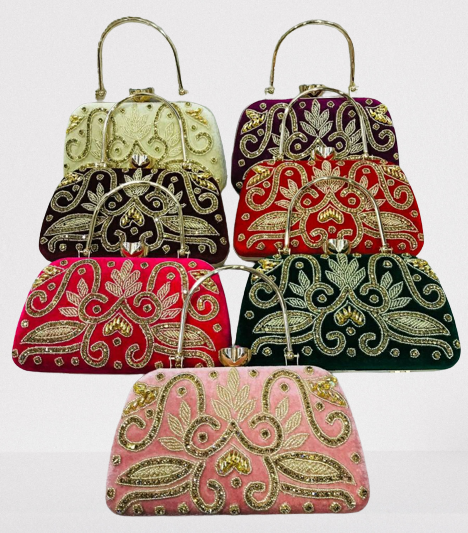 2pc Women Small Party Indian Clutch Pouch Evening Bag Bridal Purse Ethnic  Bag | eBay