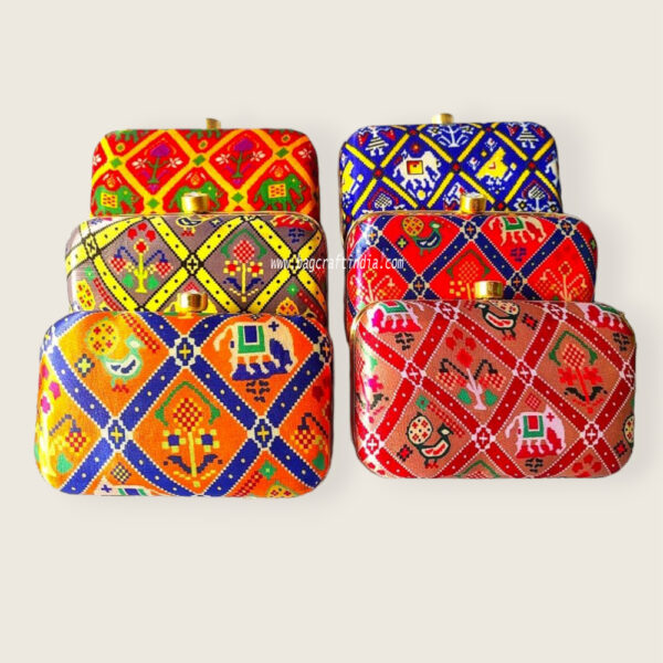 Patola print clutch bags