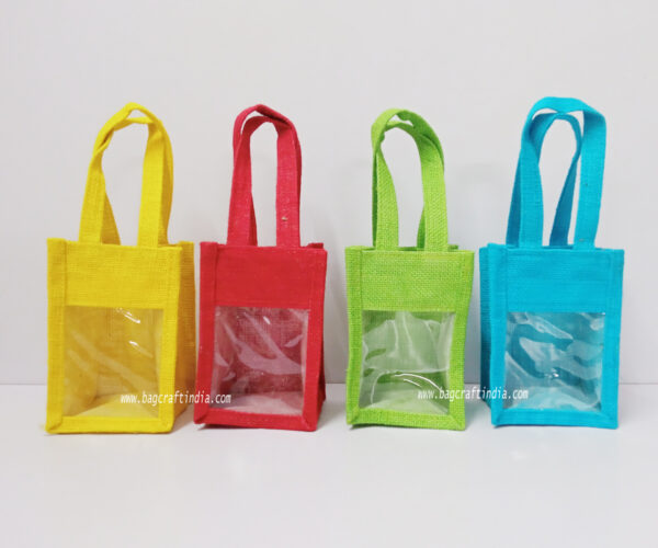 Transparent Jute Gift Bags for Wedding Favor