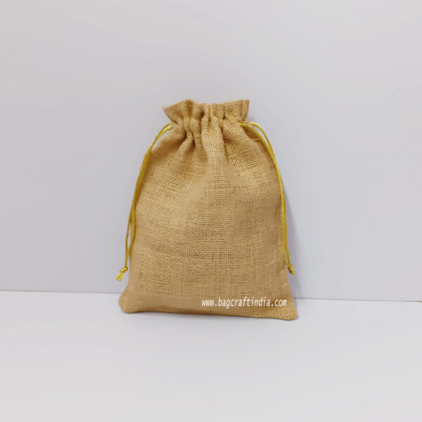 Natural Plain Jute Potli Bags Size 9×7 Inch