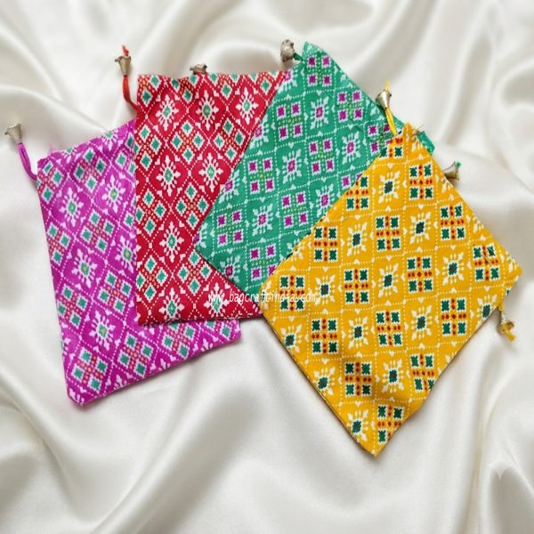 Patola Print Potli Bags