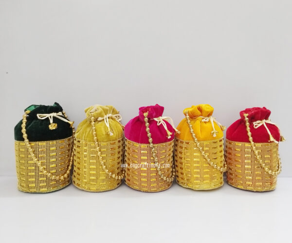 Velvet Beads Potli Bags