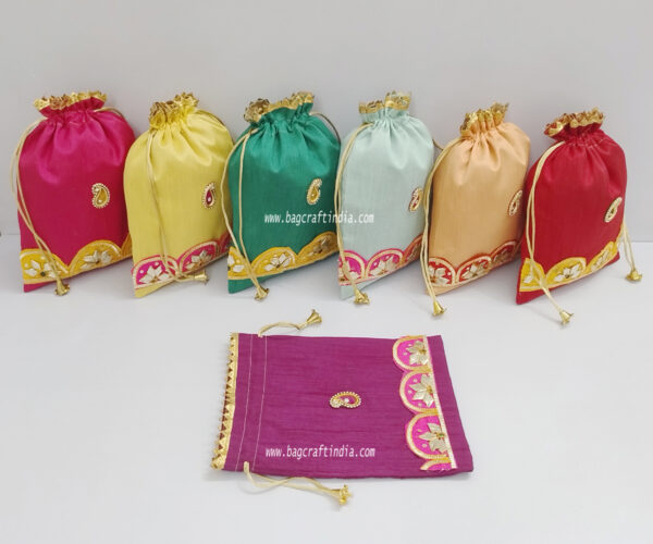 Zari Gota Potli Bags